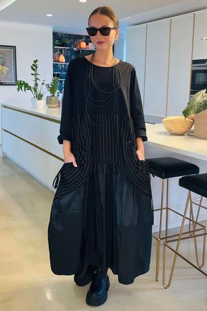 Made in Italy Oscar Petra Dress Black - 